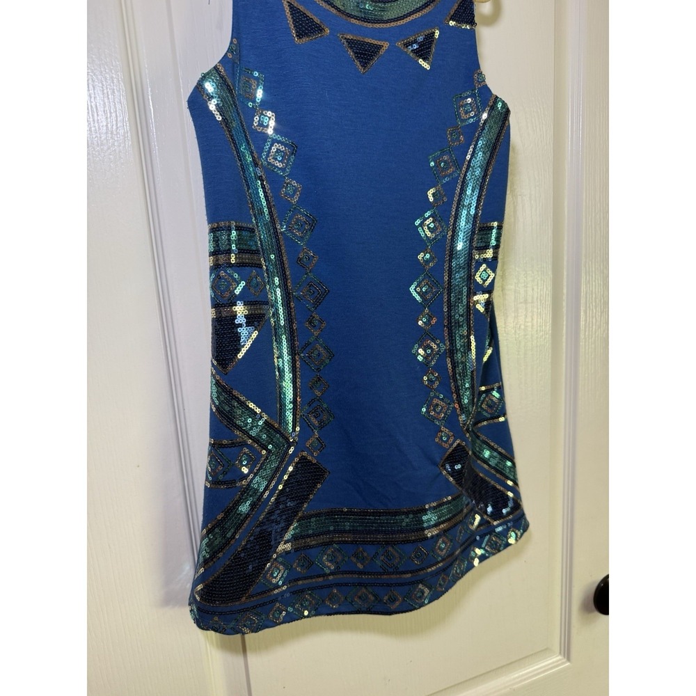 GB Girls Size Small Royal Blue Sequin Dress Sleeveless Party Holiday Special Occ - Picture 5 of 9